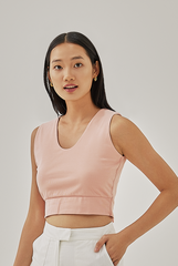 Marya Ribbon Tie Top in Flamingo
