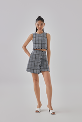 Nora Fringe Hem Tweed Tank Top