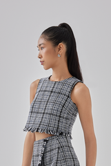 Nora Fringe Hem Tweed Tank Top