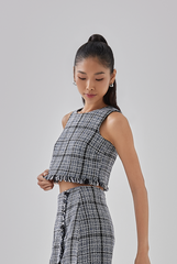 Nora Fringe Hem Tweed Tank Top