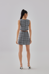 Nora Fringe Hem Tweed Tank Top