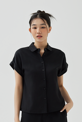 Bernice Button Up Shirt in Black
