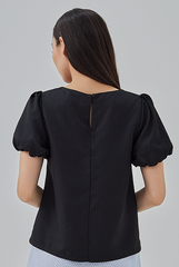Eliza Puff Sleeves Textured Top