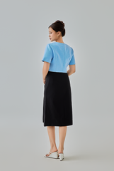 [B1F1] Sidney Tweed Button-Up Crop Top