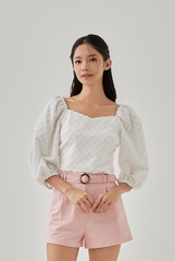 Sophie Textured Puff Sleeve Top