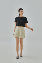 Corra Floral Printed Puff Sleeves Top