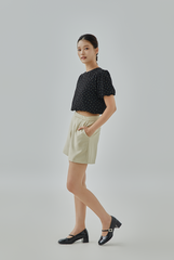 Corra Floral Printed Puff Sleeves Top