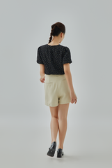 Corra Floral Printed Puff Sleeves Top