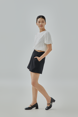 Corra Floral Printed Puff Sleeves Top