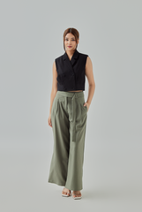 [B1F1] Camilla Cropped Blazer Vest Top