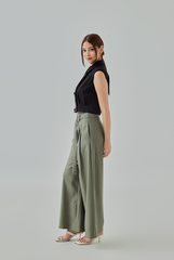 [B1F1] Camilla Cropped Blazer Vest Top