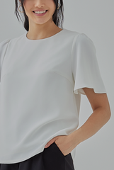 Miley Basic Blouse in White 