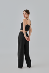 Eve Padded Halter Top in Black 