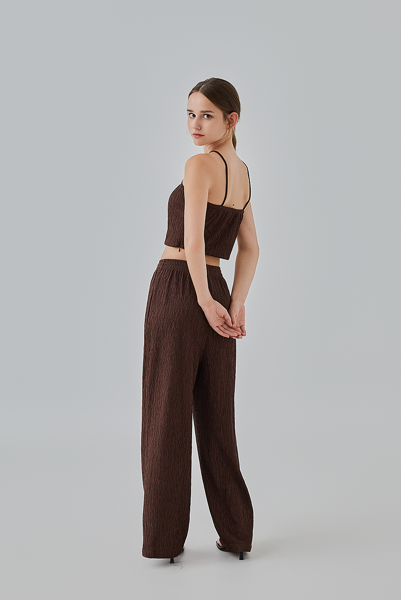 Eve Padded Halter Top in Walnut