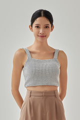 Myra Knitted Padded Crop Top