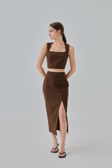 [B1F1] Kaeli Queen Anne Neck Top