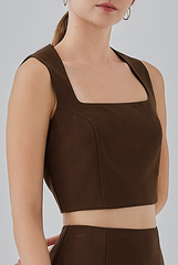 [B1F1] Kaeli Queen Anne Neck Top