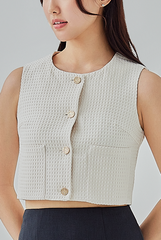 Remy Textured Button-Up Top
