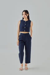 Remy Textured Button-Up Top