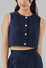 Remy Textured Button-Up Top