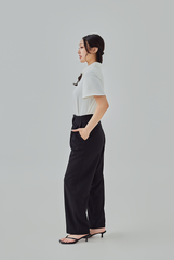 Tracie Hidden Button Shirt in White