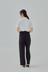 Tracie Hidden Button Shirt in White