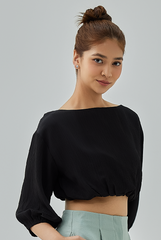 Caryn Textured Blouson Top