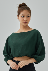 Caryn Textured Blouson Top