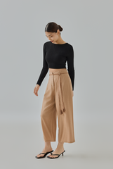 Maya Reversible Ribbed Long Sleeve Crop Top