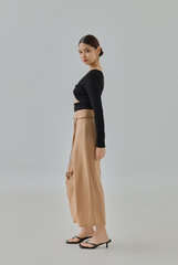Maya Reversible Ribbed Long Sleeve Crop Top