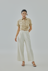Marlow Front Twist Button-Up Top
