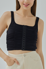 Briella Ruched Corset Crop Top