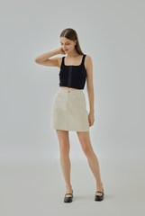 Briella Ruched Corset Crop Top