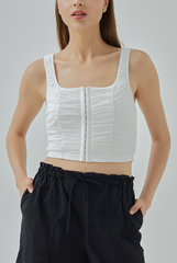 Briella Ruched Corset Crop Top