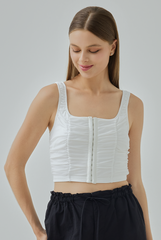 Briella Ruched Corset Crop Top