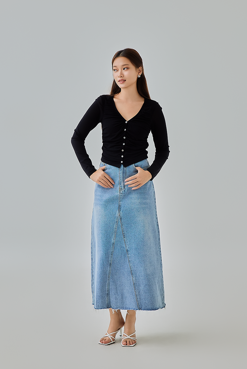 Briella Ruched Mesh Top PLAYDRESS