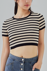 Yasmine Open Back Knit Top in Oat