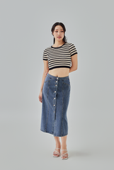 Yasmine Open Back Knit Top in Oat