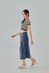 Yasmine Open Back Knit Top in Oat