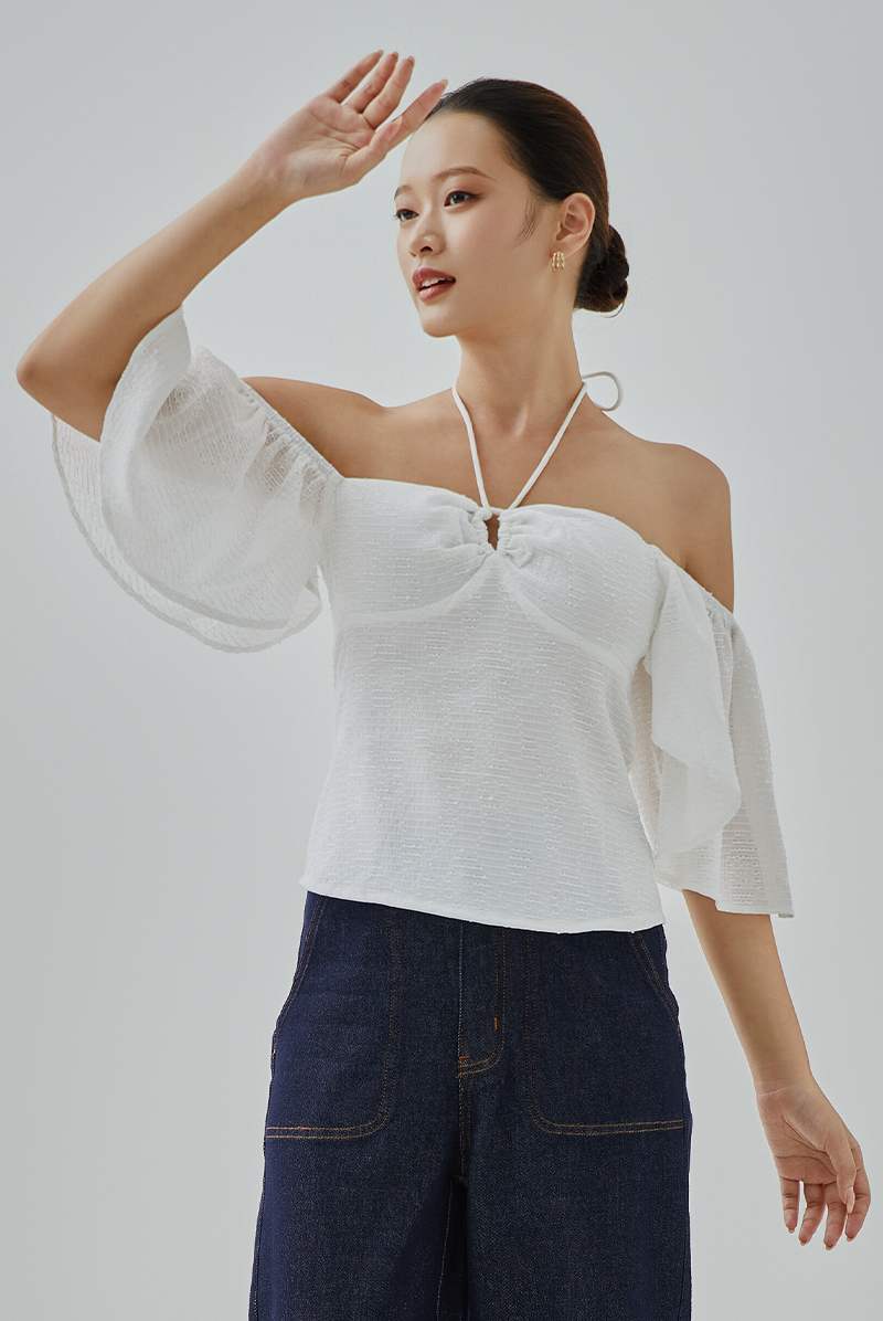 Azalea Butterfly Sleeves Top