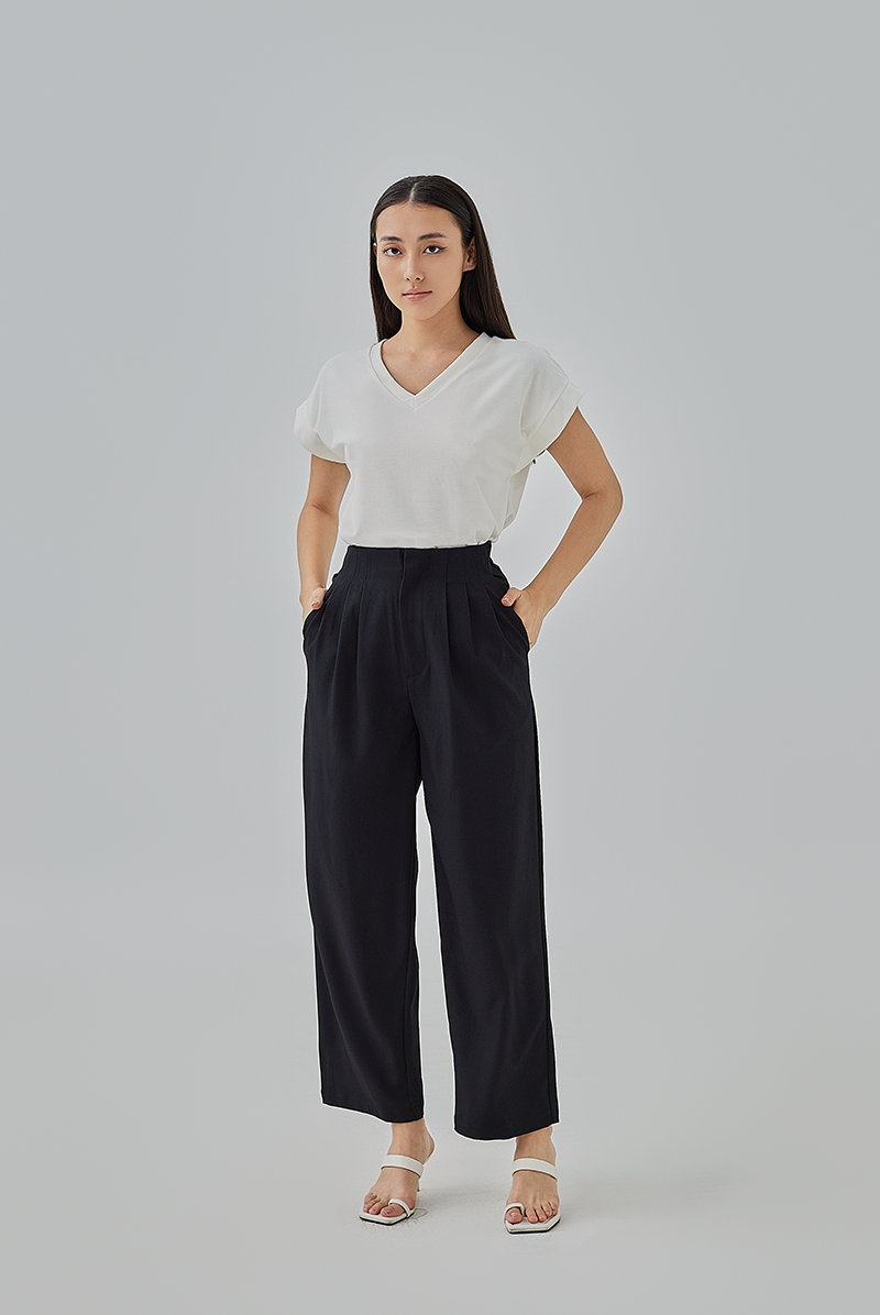 Meara Short Kimono Sleeves Top in White