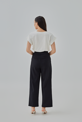 Meara Short Kimono Sleeves Top in White