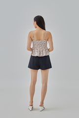 Jolyn Padded Floral Top in Pink 