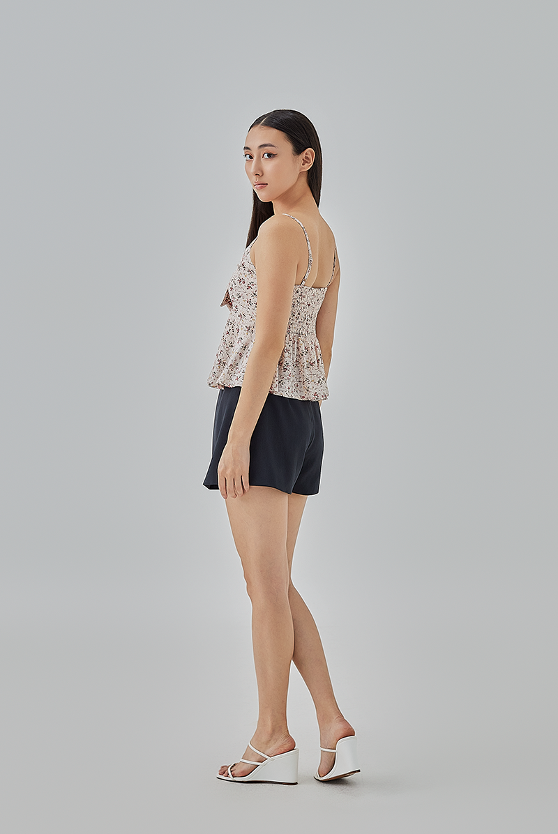 Jolyn Padded Floral Top in Pink 