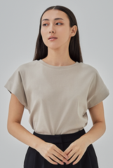Lauren Short Kimono Sleeves T-Shirt in Taupe