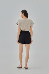 Lauren Short Kimono Sleeves T-Shirt in Taupe