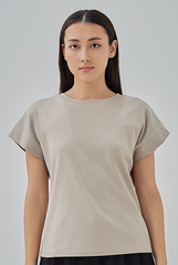 Lauren Short Kimono Sleeves T-Shirt in Taupe