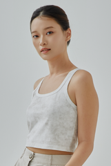 Ezra Smudge Washed Crop Tank Top