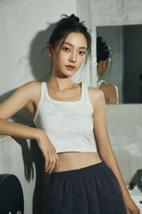 Ezra Smudge Washed Crop Tank Top
