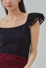 Julianna Eyelet Cap Sleeve Top